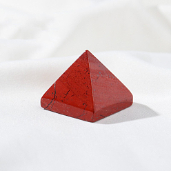 Jaspe Rouge Jaspe rouge naturel affichage décorations, décorations pour la maison, pyramide, 20x13mm