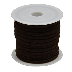 Coconut Brown Faux Suede Cord, Faux Suede Lace, Coconut Brown, 4x1.5mm, about 5.46 yards(5m)/roll, 25rolls/bag
