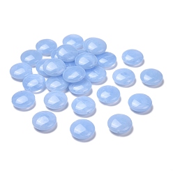 Aciano Azul Granos de acrílico imitación de piedras preciosas redondas planas, azul aciano, 22x8.5 mm, Agujero: 2 mm, sobre 190 unidades / 500 g