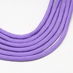 Bleu Ardoise Moyen 7 âmes intérieures cordes en polyester et spandex, couleur unie, pour la fabrication de bracelets en corde, bleu ardoise moyen, 4~5mm, environ 109.36 yards (100m)/paquet, 420~500g / bundle