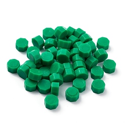 Sea Green Sealing Wax Particles, for Retro Seal Stamp, Octagon, Sea Green, 0.85x0.85x0.5cm about 1550pcs/500g