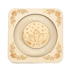 Diamante Bandeja expositora de pulseras de madera cuadrada, bandeja decorativa para brazaletes, diamante, 9.5x9.5x0.95 cm