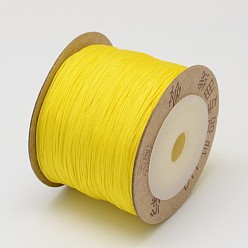 Yellow Nylon Threads, Yellow, 0.6mm, about 109.36 yards(100m)/roll