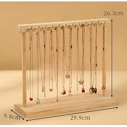 BurlyWood Expositores de collar de madera, estante de exhibición del organizador de la joyería para el collar, burlywood, 9.8x29.9x26.3 cm