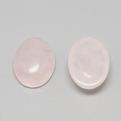 Cuarzo Rosa Natural aumentó de cabujones de cuarzo, oval, 30x20x8~9 mm