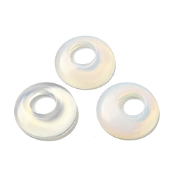 Opalite Opalite Pendants, Donut/Pi Disc Charms, 27.5~28x4.5~5.5mm