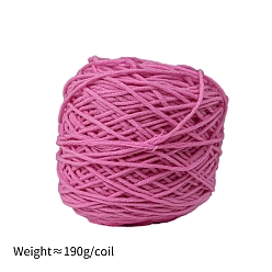 Camellia 190g 8-Ply Milk Cotton Yarn for Tufting Gun Rugs, Amigurumi Yarn, Crochet Yarn, for Sweater Hat Socks Baby Blankets, Camellia, 5mm