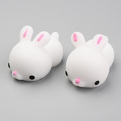 Blanco Juguete antiestrés con forma de conejo, divertido juguete sensorial inquieto, para aliviar la ansiedad por estrés, blanco, 40x25x25 mm