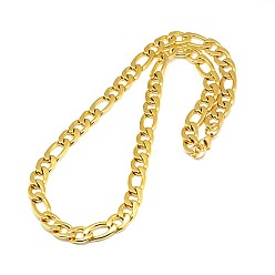 Golden Fashionable 304 Stainless Steel Figaro Chain Necklaces for Men, with Lobster Claw Clasps, Golden, 24.02 inch(61cm)x12mm