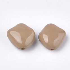 Chameau Perles acryliques, nuggets, chameau, 23.5x23x12.5mm, trou: 2.5 mm, environ 125 pcs / 500 g
