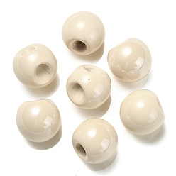 PapayaWhip Opaque Acrylic Beads, Round Ball Bead, Top Drilled, PapayaWhip, 19x19x19mm, Hole: 3mm