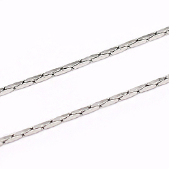 Stainless Steel Color 304 Stainless Steel Cardano Chains, Soldered, Stainless Steel Color, 0.8x0.4mm