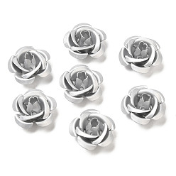 Gris Clair Perles en aluminium, oxydation, rose, gainsboro, 15x15x9mm, Trou: 1.4mm