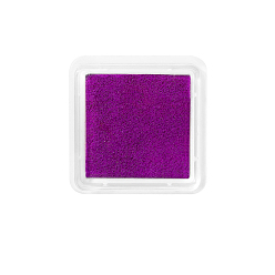 Фиолетовый Пластиковые штампы с чернилами для пальцев, для ребенка поделки из бумаги художественное ремесло, скрапбукинга, квадратный, фиолетовые, 30x30 мм