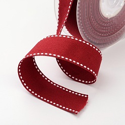 Rouge Ruban polyester gros grain, ruban de noël pour emballages cadeaux, rouge, 5/8 pouce (16 mm), environ 100 yards / rouleau (91.44 m / rouleau)