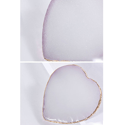 Белый Полимерные восковые уплотнения, для сургучной печати, сердце с мраморным узором, белые, 92x103x7.5 мм