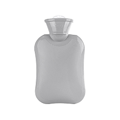 Dark Gray PVC Hot water Bag, Warm Paste, Dark Gray, 200x125mm, Capacity: 500ml