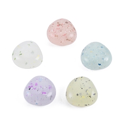 Couleur Mélangete Perles acryliques opaques style pierre marbrée, nuggets, couleur mixte, 17x17.5x9.5mm, Trou: 1.5mm