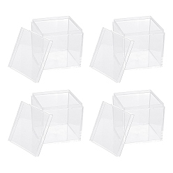 Clear Olycraft Plastic Box, Transparent, Square, Clear, 5.5x5.5x5.5cm, Inner Size: 5.1x5.1cm