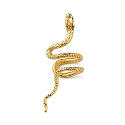 Золотой Серьги-каффы со змеиным сплавом, альпинистские серьги без пирсинга для женщин, золотые, 42x19x11.5 мм