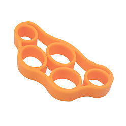 Orange Foncé Exerceur de doigt en silicone, poignées d'extension de doigt, bande d'anneau de traction de résistance, entraîneur de force de préhension, orange foncé, 75x40mm
