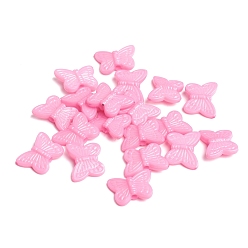 Pearl Pink Opaque Acrylic Beads, Butterfly, Pearl Pink, 11x14x4mm, Hole: 2mm, about 1920pcs/50g