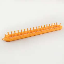 Orange Plastique métier bobine de tricotage pour cordon de fil tricoteuse, orange, 36x5x3 cm