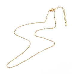 Golden 304 Stainless Steel Satellite Chain Necklaces, with Lobster Claw Clasps, Golden, 46.5x0.1cm