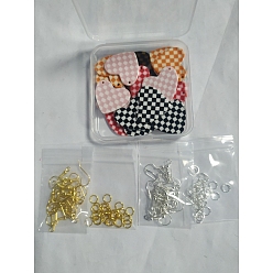 Mixed Color Olycraft DIY Dangle Earring Making Kits, 20Pcs Heart Cellulose Acetate(Resin) Pendants, Iron Open Jump Rings & Earring Hooks, Mixed Color, 23.5x27.5x2.5mm, Hole: 1.4mm, 4pcs/color