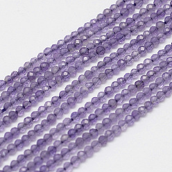 Amethyst Natural Amethyst Bead Strands, Faceted, Round, 2mm, Hole: 0.5mm, about 170~180pcs/strand, 12.9~13.3 inch(330~340mm)