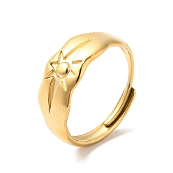 Золотой Ионное покрытие (ip) 304 регулируемое кольцо из нержавеющей стали для мужчин и женщин, золотые, размер США 9 (18.9 мм)