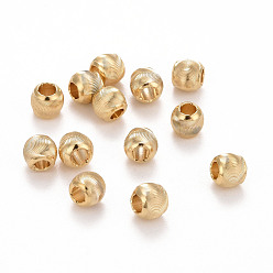Real 24K Gold Plated Eco-Friendly Brass Cat Eye Beads, Large Hole Beads, Long-Lasting Plated, Lead Free & Cadmium Free, Real 24K Gold Plated, 5x4mm, Hole: 1.8mm