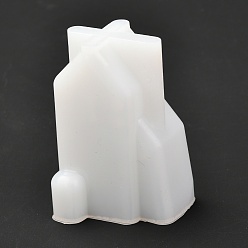 Blanco Moldes de silicona de la casa, moldes de resina, para resina uv, fabricación de joyas de resina epoxi, blanco, 32.5x37.5x60 mm, producto terminado: 29x34x56 mm