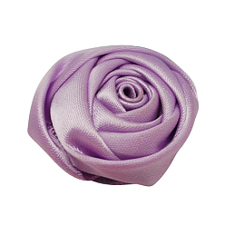Lilas Cabochons tissés à la main en tissu de polyester, rose, lilas, 29x29x14mm
