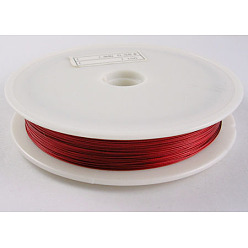 Rouge Fil de queue de tigre, fil d'acier inoxydable recouvert de nylon, rouge, 0.45mm, environ 164.04 pieds (50 m)/rouleau