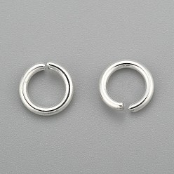 Серебро 304 кольца прыжок из нержавеющей стали, открытые кольца прыжок, серебряные, 7x1.2 мм, внутренний диаметр: 5 мм
