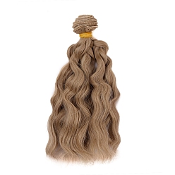BurlyWood Plastic Long Curly Hair Doll Wig Hair, for DIY Girls BJD Makings Accessories, BurlyWood, 1000x150mm