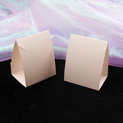 Blanco 100 tarjetas de presentación de joyería de papel plegables, para pendiente, exhibición del collar, blanco, 8.5x6.5x5 cm, desplegar: 245x65 mm