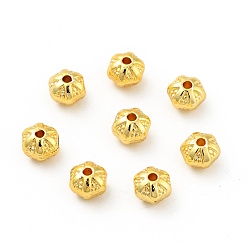 Real 18K Gold Plated Rack Plating Alloy Beads, Long-Lasting Plated, Cadmium Free & Lead Free, Rondelle, Real 18K Gold Plated, 5.5x6x4.5mm, Hole: 1.2mm