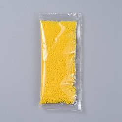 Jaune Poudre de mousse décorative, pour terrariums, remplissage de matériau de résine époxy bricolage, jaune, sac d'emballage: 125x60x8 mm