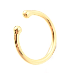 Oro 925 pendientes de plata esterlina, anillo con ronda, dorado, 12x1 mm