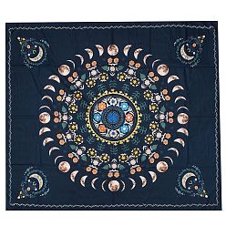 Flower Flower Sun Moon Hippie Tapestries, Polyester Bohemian Mandala Wall Hanging Tapestry, for Bedroom Living Room Decoration, Rectangle, Flower Pattern, 1300x1500mm