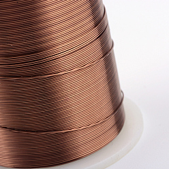 Saddle Brown Round Copper Jewelry Wire, Saddle Brown, 26 Gauge, 0.4mm, about 98.42 Feet(30m)/roll