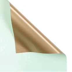 Аквамарин 20 листы водонепроницаемой подарочной упаковочной бумаги, квадратный, сложенный букет цветов украшение оберточной бумаги, аквамарин, 560x550 мм