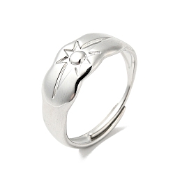 Нержавеющая Сталь Цвет 304 регулируемое кольцо от солнца из нержавеющей стали для мужчин и женщин, цвет нержавеющей стали, размер США 9 (18.9 мм)