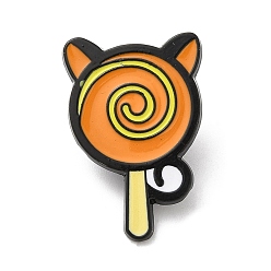 Candy Halloween Theme Alloy Enamel Brooch, Pin for Backpack Clothes, Candy, 29x19x1.5mm