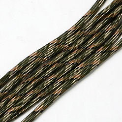 Olive Drab 7 Inner Cores Polyester & Spandex Cord Ropes, for Rope Bracelets Making, Olive Drab, 4mm, about 109.36 yards(100m)/bundle, 420~500g/bundle