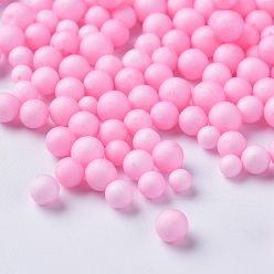 Pink Petites boules de mousse, ronde, bricolage pour la maison, projet d'artisanat scolaire, rose, 3.5~6 mm, 7000 pcs / sac