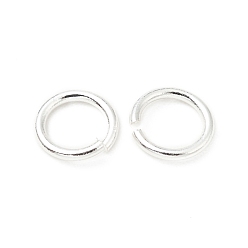 Серебро Перейти латунные, открытые кольца прыжок, долговечный, без кадмия и без свинца, круглые кольца, серебряные, 5x0.7 мм, 21 датчик, внутренний диаметр: 3.5 мм