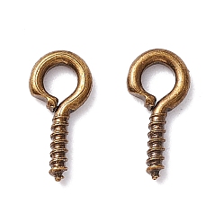 Bronze Antique Pendentifs de bails de cheville de fer, pour la moitié de perles percées, bronze antique, 10x5x1.2mm, Trou: 2.8mm